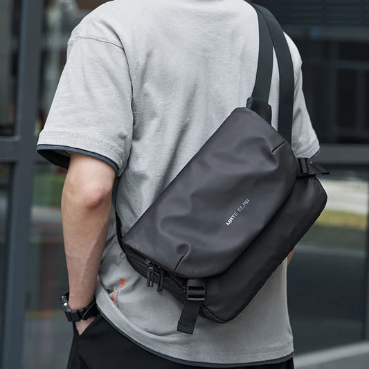 Waterproof Minimalist Men's Crossbody Messenger Bag for Travel