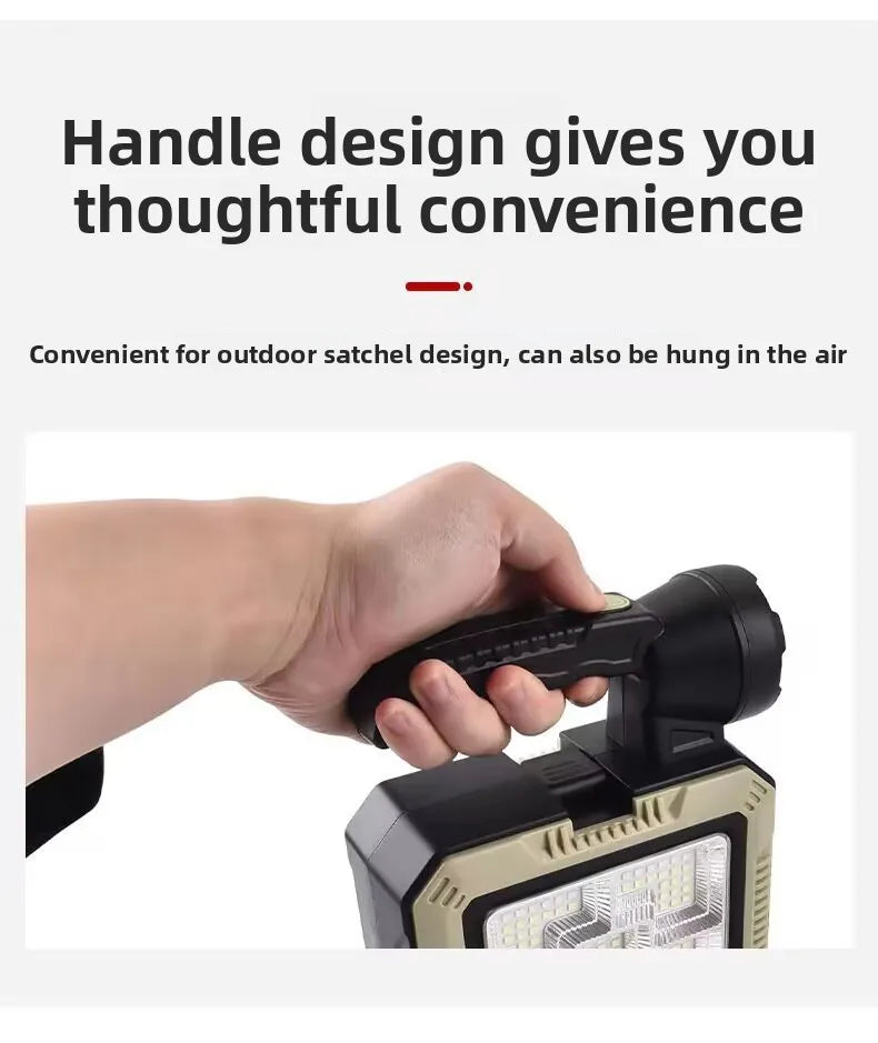 Solar-Powered Handheld Flashlight | Super Bright Emergency Light