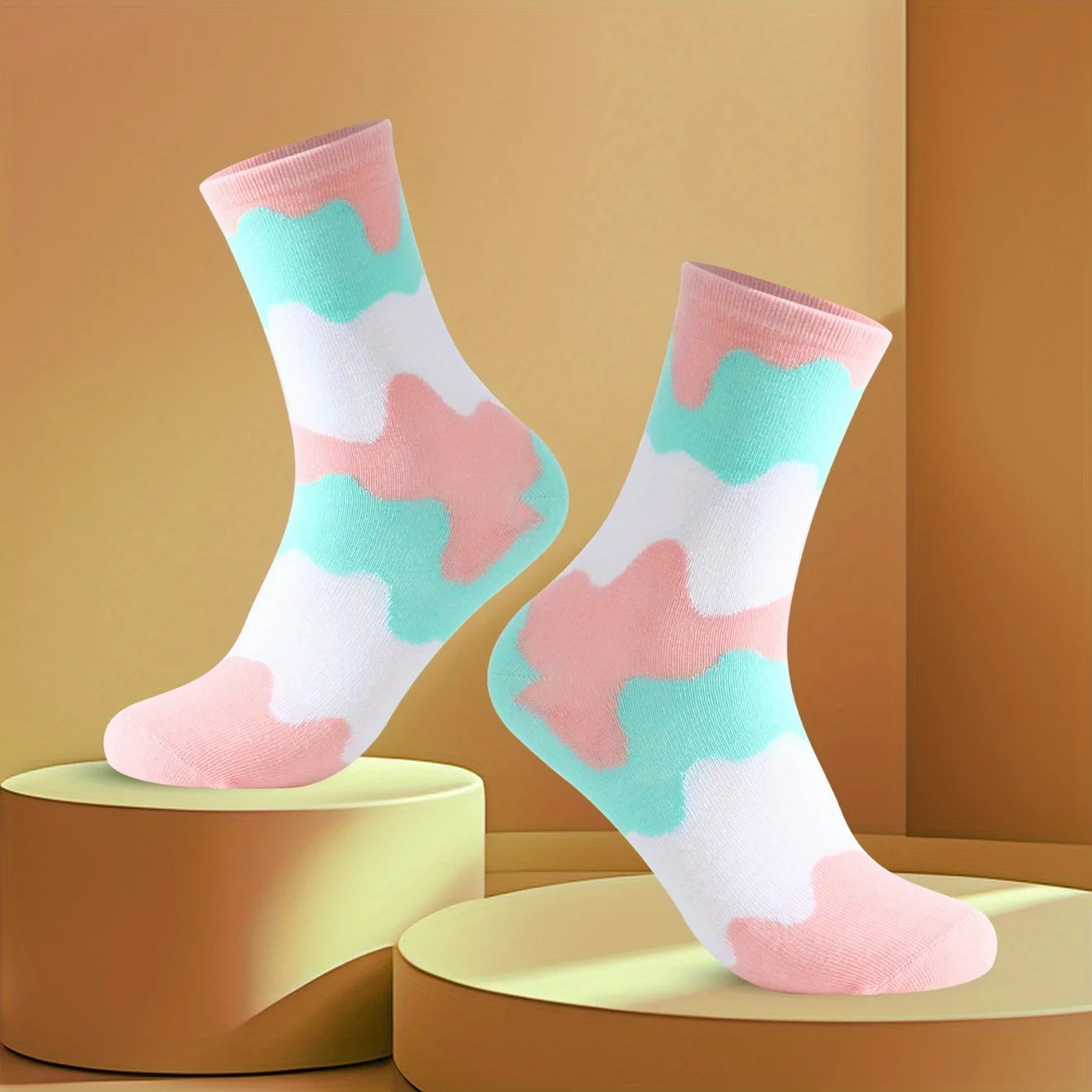 Colorful Mid-Calf Unisex Socks | Fun Ice Cream Gift Box Style