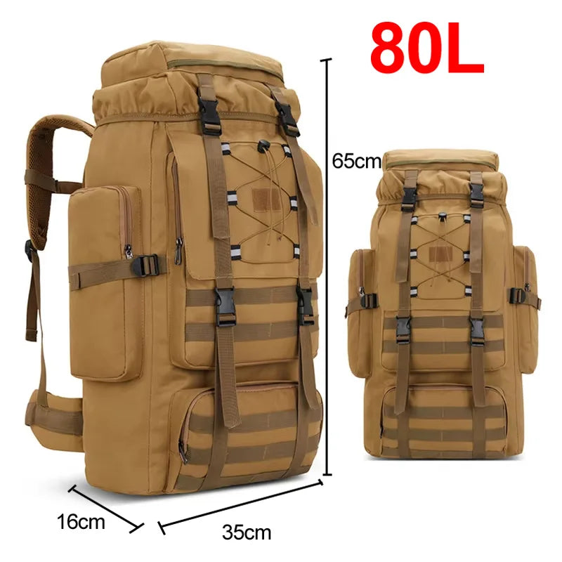 Large 130L Hiking Camping Backpack | Durable Outdoor Rucksack