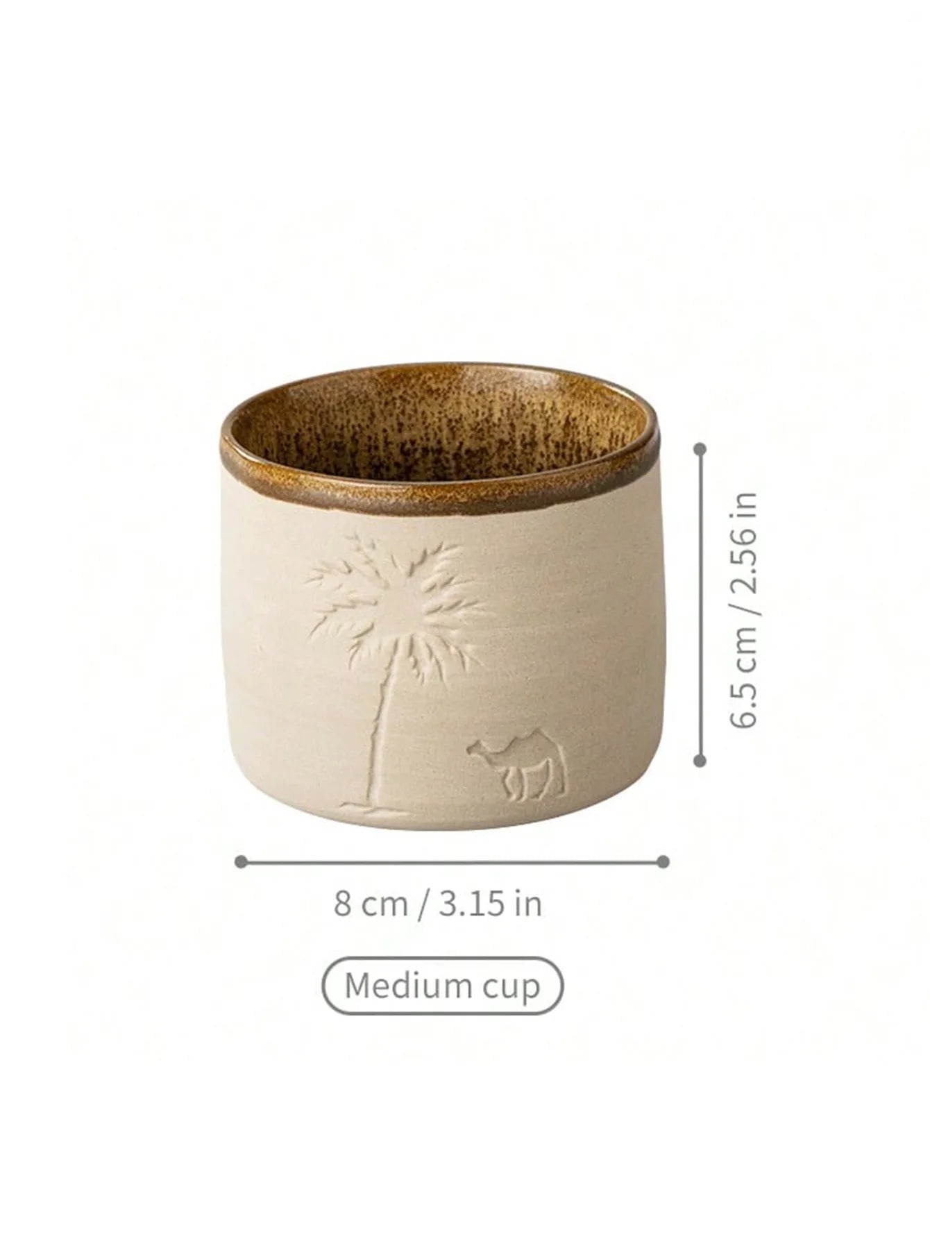 Desert Camel & Palm Tree Ceramic Coffee Mug | Unique Home Decor