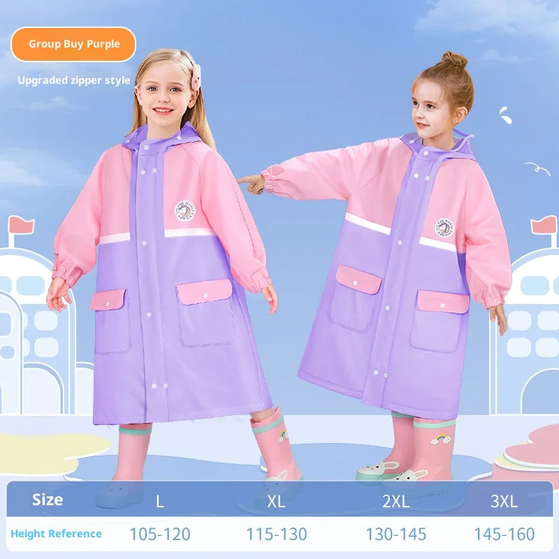 Children's Waterproof Raincoat with Fun Backpack | Stylish & Durable