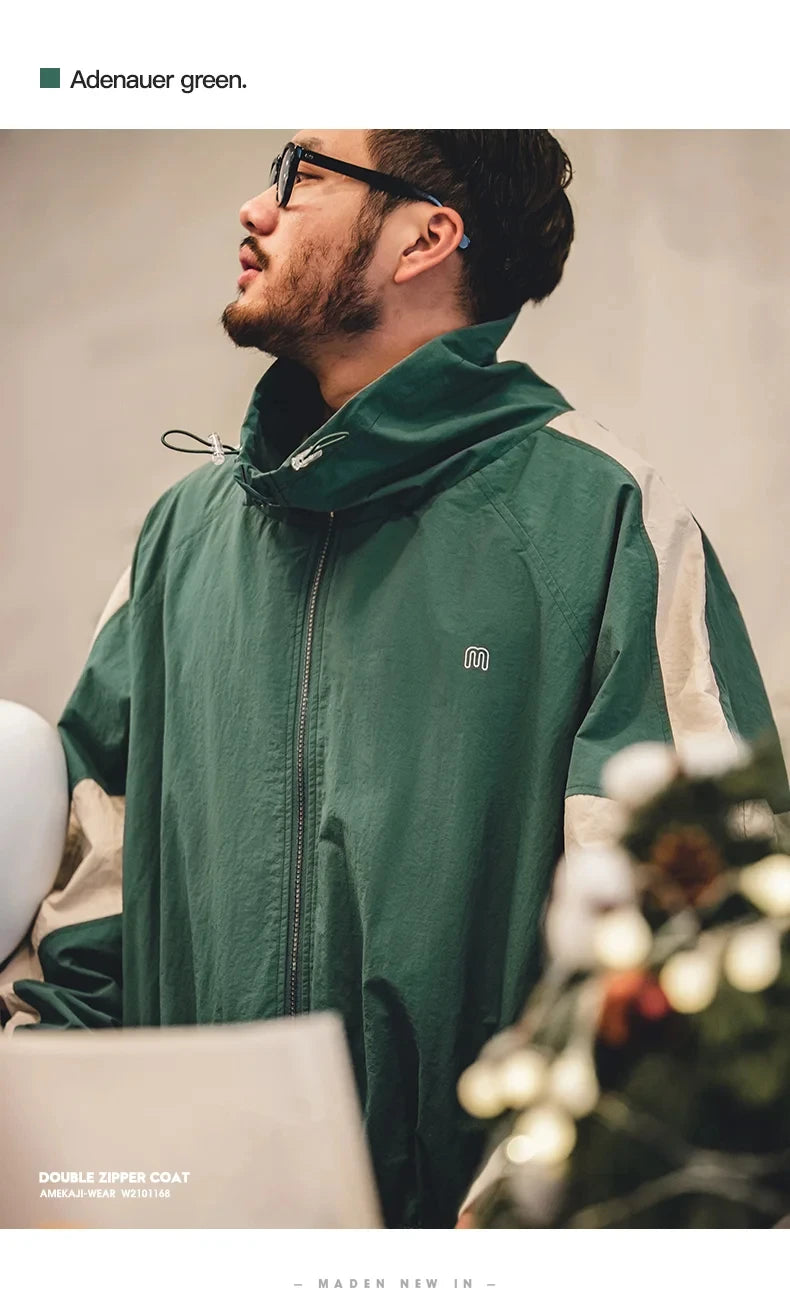 Men's Casual Detachable Double Zipper Jacket | Stylish Spring & Fall Coat