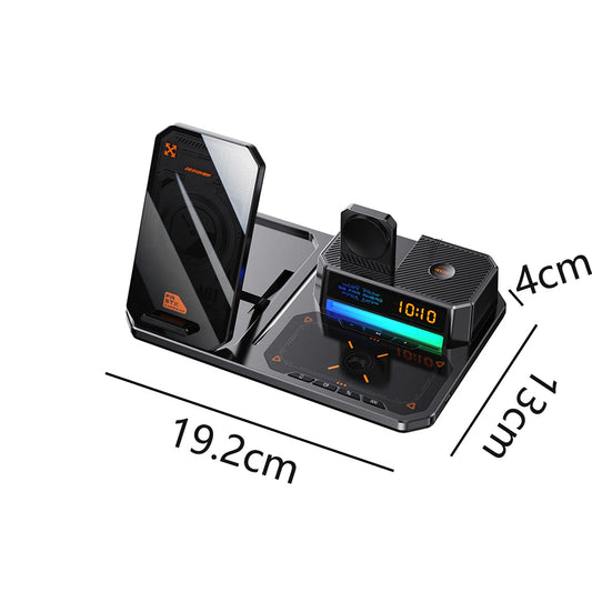 Base de carga inalámbrica rápida 3 en 1 de 30 W | Cargador magnético plegable