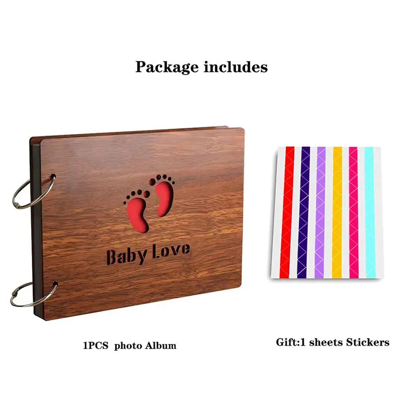 Álbum de Fotos DIY de Madera Vintage | Recuerdos y Almacenamiento para Scrapbook
