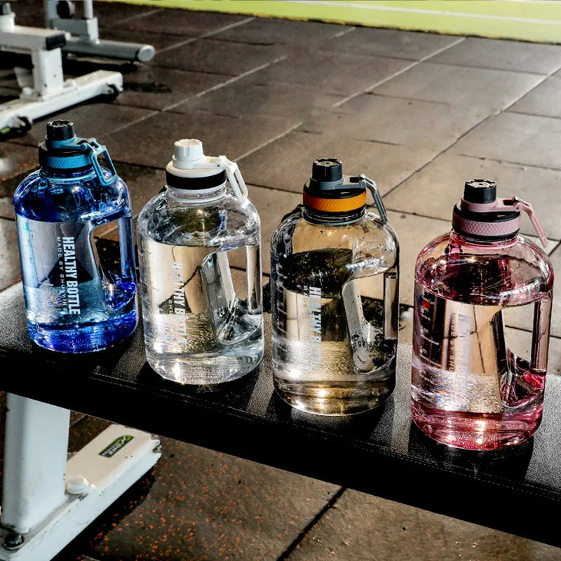 2.2L Large Capacity Gradient Sports Water Bottle for Fitness