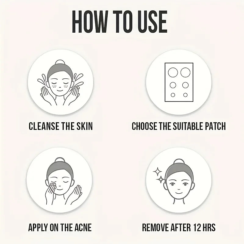 Invisible Clear Pimple Patch Set – Hydrocolloid Acne Stickers