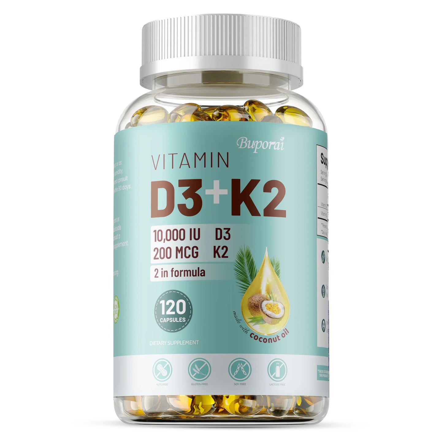 Vitamin D3 & K2 Immune Support Supplement | Bone, Joint & Skin Health
