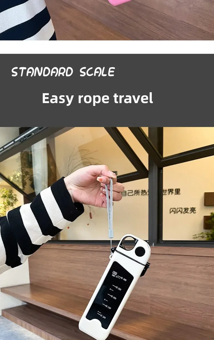 Cute Portable Plastic Straw Water Bottle | Eco-Friendly Design