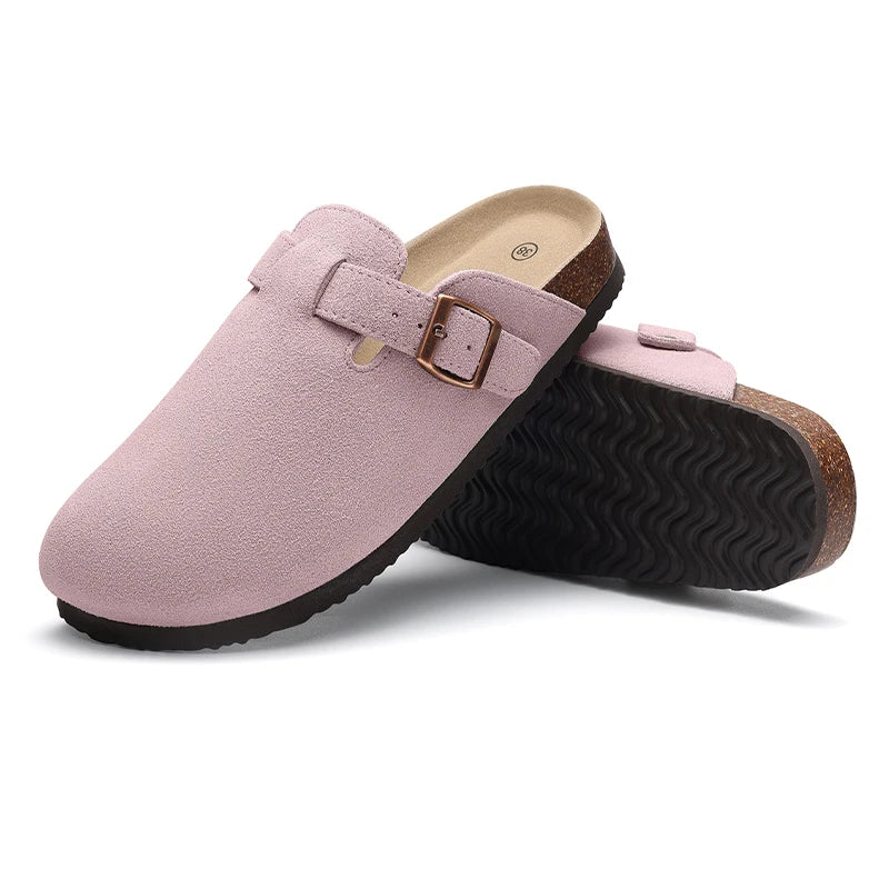 Comfortable Arch Support Suede Clogs for Home and Outdoor
