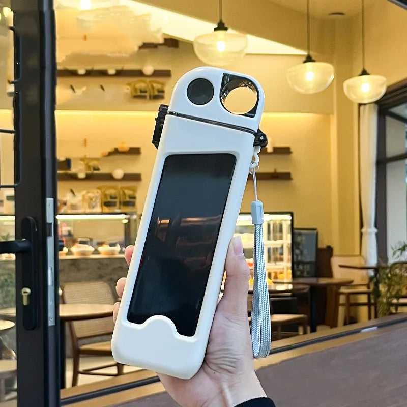 Minimalist Square Plastic Straw Water Bottle | Portable Design