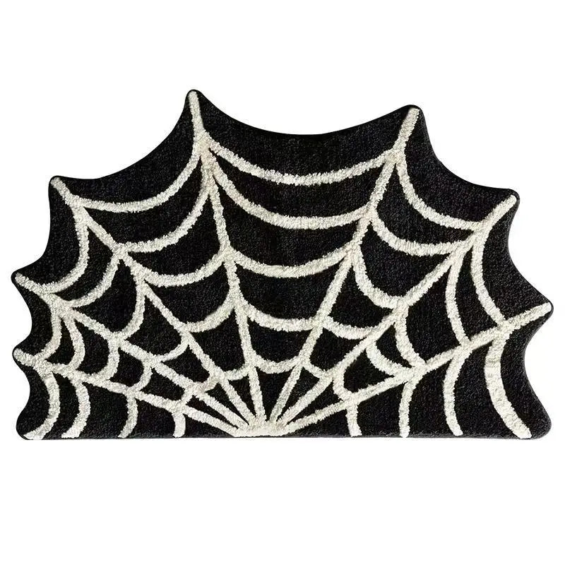Halloween Spider Web Decorative Non-Slip Foot Mat for Home
