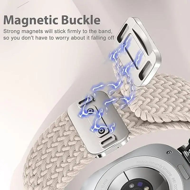 Nylon Braided Loop Strap | Magnetic Sport Bracelet for Watches