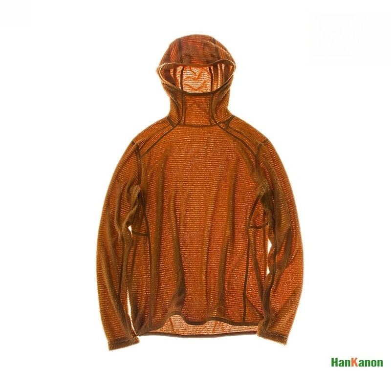Thermolite® Lightweight Hooded T-Shirt Men's Long Sleeve Thermal Hoodie for Hiking, Camping & Cycling Anti-Static & Anti-Pilling