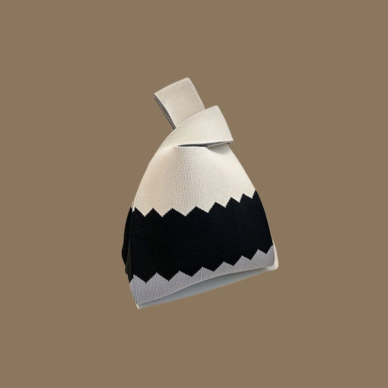 Chic Handmade Knit Mini Knot Wrist Bag for Women | Casual Tote