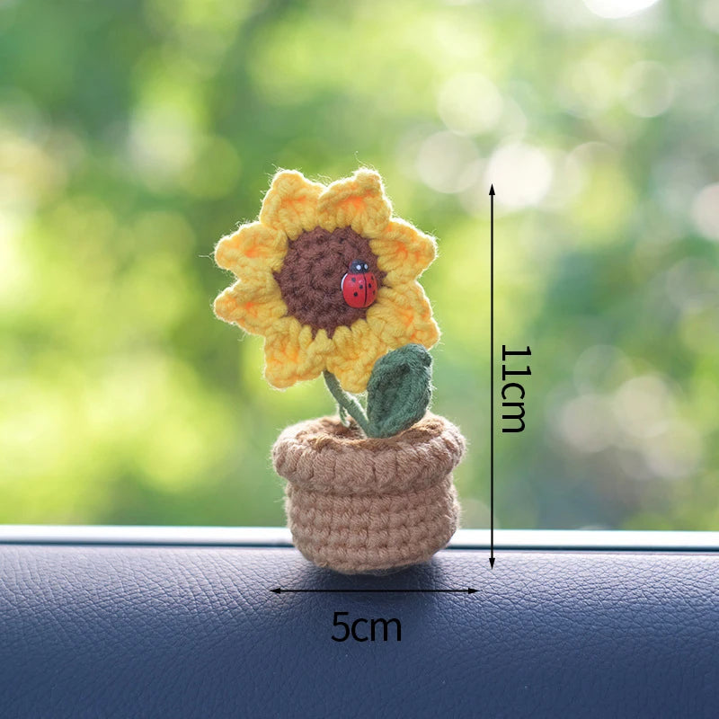 Beautiful Hand-Woven Crochet Flower Pots for Home Décor
