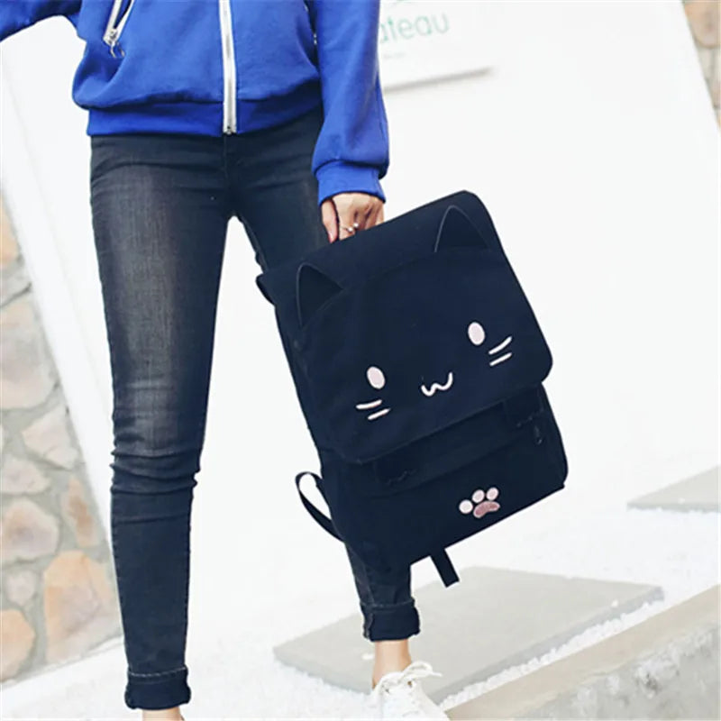 Cute 3D Cat Large Capacity Backpack | Stylish Cartoon Backpacks