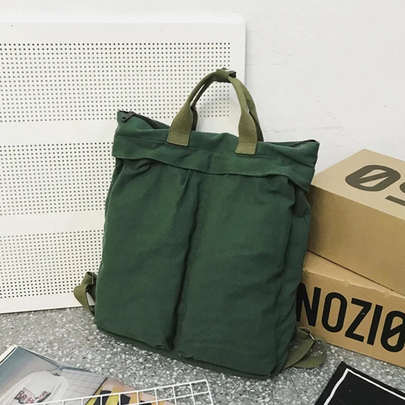 Large Capacity Retro Canvas Backpack for Women | Stylish School Bag