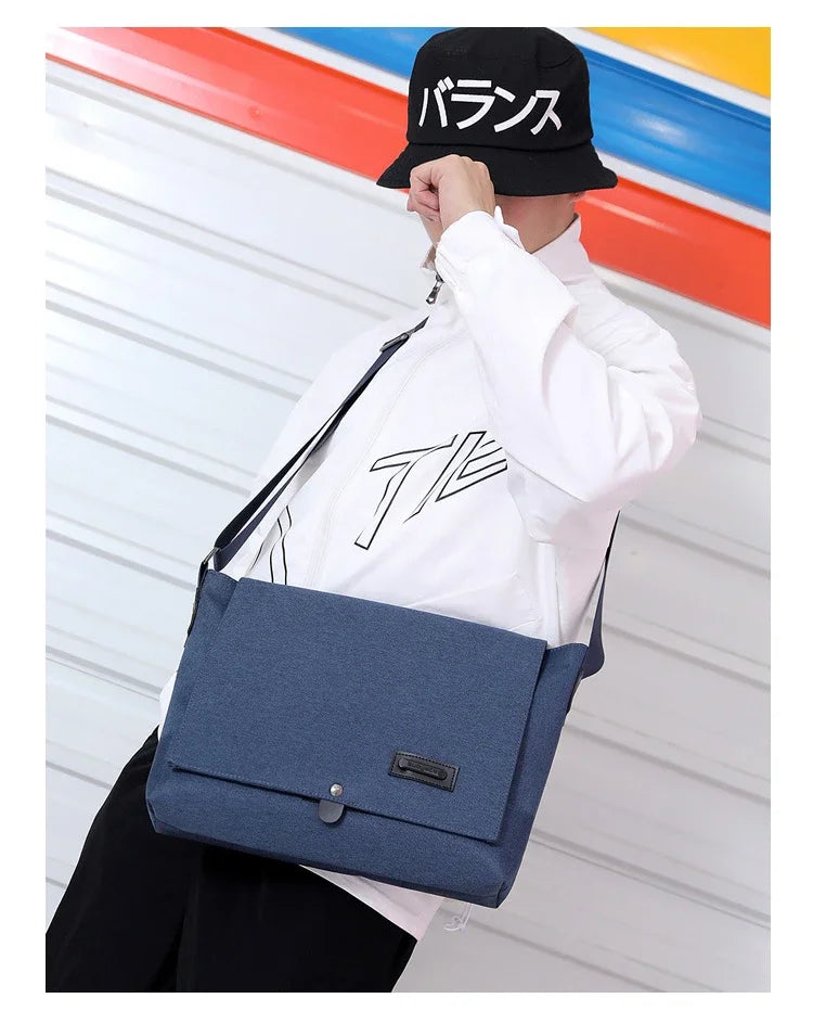 Bolso Bandolera de Lona para Hombre | Elegante Bolso de Mano para Negocios y Ocio