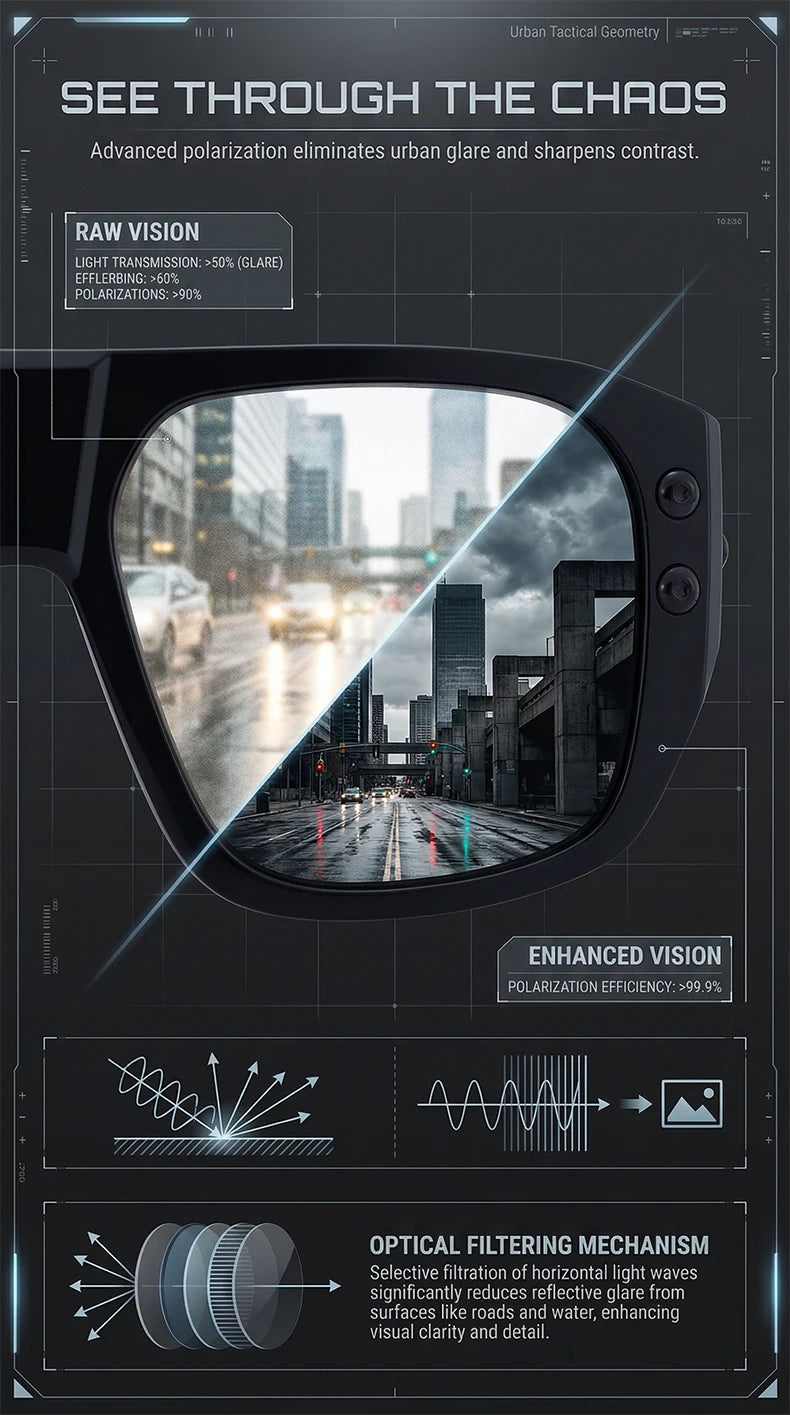 Polarized Steampunk Square Sunglasses for Men | Trendy Fashion Eyewear