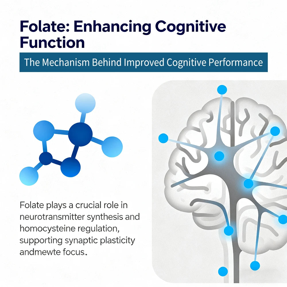 5-MTHF L-Methylfolate with B12 Capsules | Boost Cognitive Function