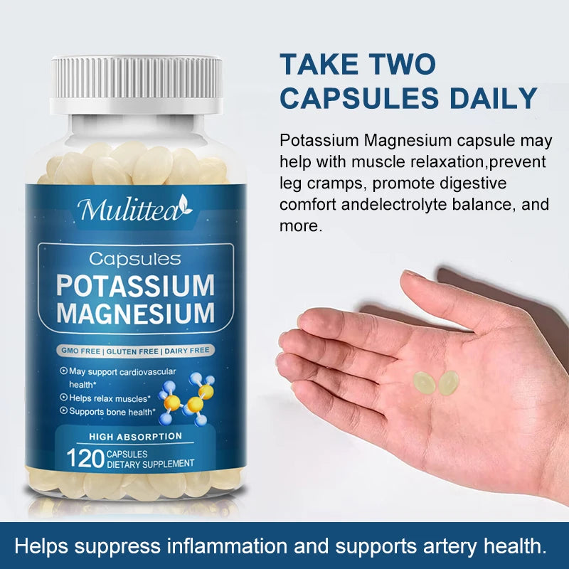 Potassium Magnesium Capsules for Muscle Relief and Better Sleep
