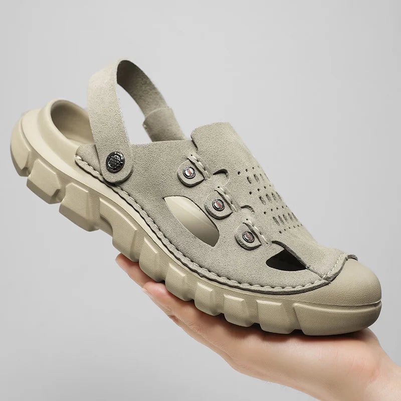 Men’s Two-Way Wearing Hollow Out Sandals | Breathable Summer Footwear