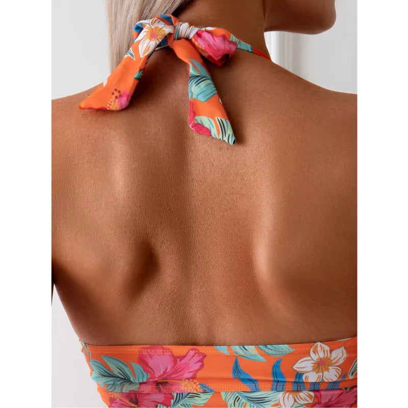 Stylish Summer Floral Tankini Set | Women's Two-Piece Swimwear