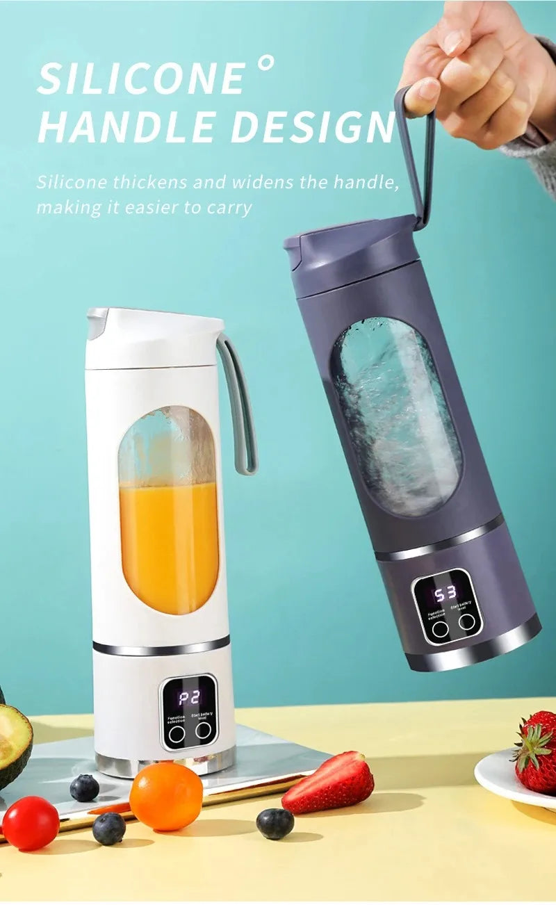 Portable Fruit Juicer with Ice Crusher | USB Rechargeable Blender