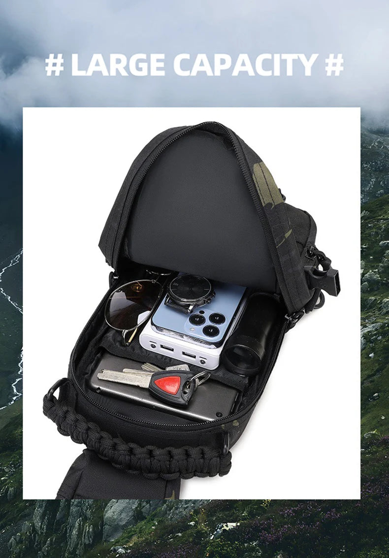 Tactical Men's Camping Chest Bag | Versatile Outdoors Sling Backpack