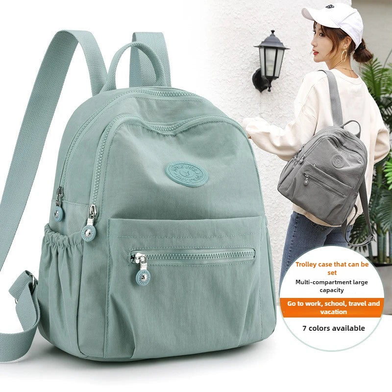 Women's Nylon Oxford Backpack | Stylish Small Rucksack