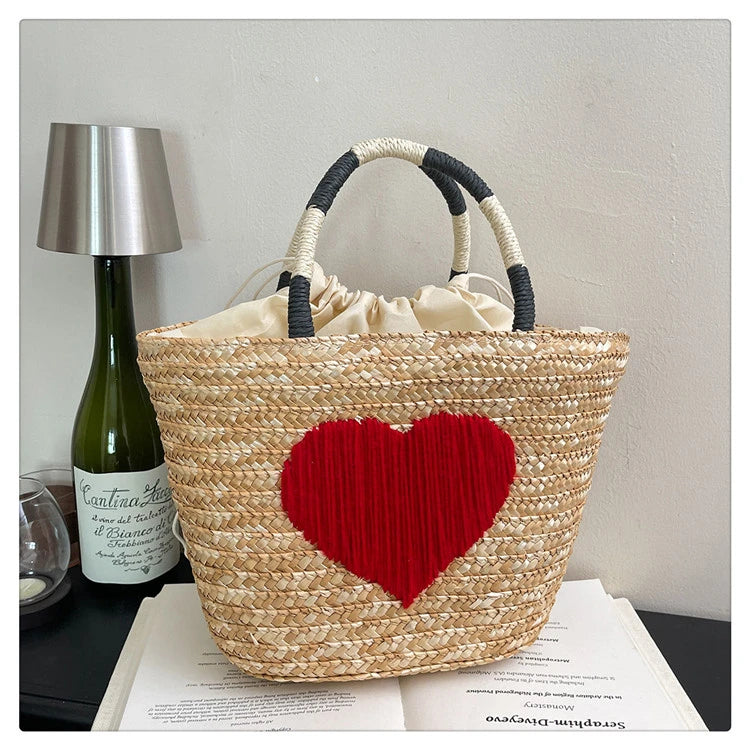 Casual Sweet Tote Bags | Perfect Straw Embroidery Shoulder Bag
