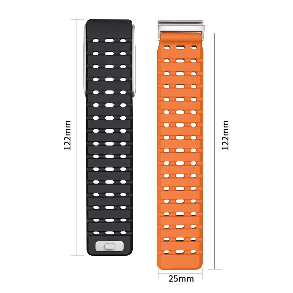 Breathable Magnetic Silicone Sport Watch Strap | Water-Resistant Band