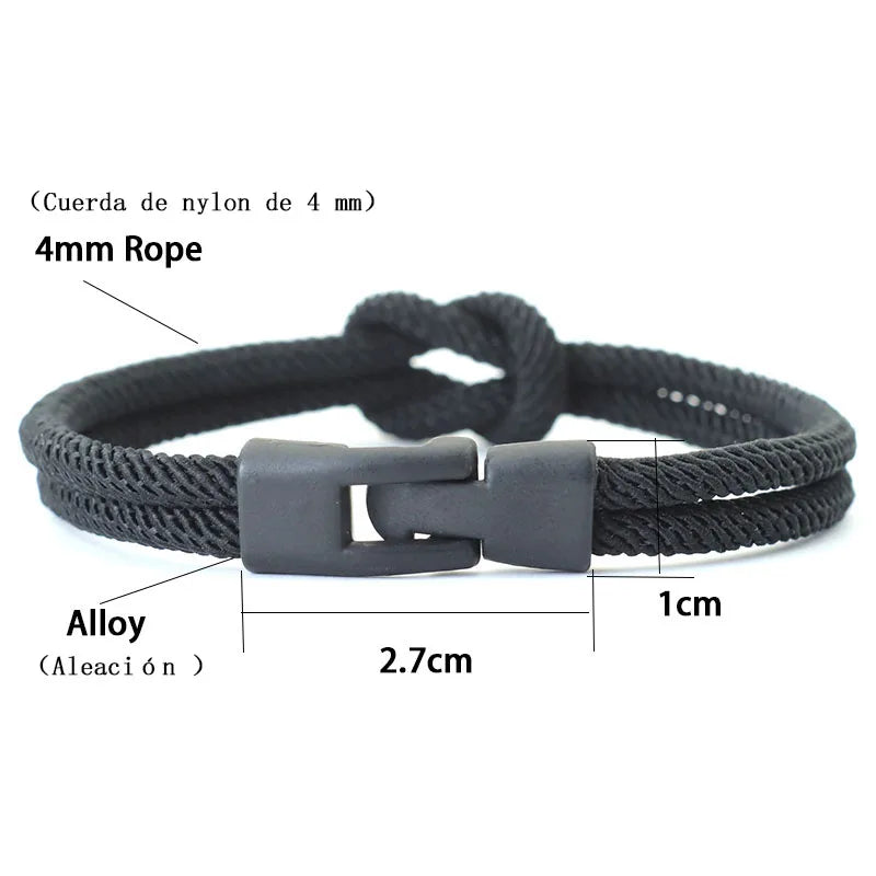 Double Layer Colorblock Rope Bracelet for Men | Trendy Accessory
