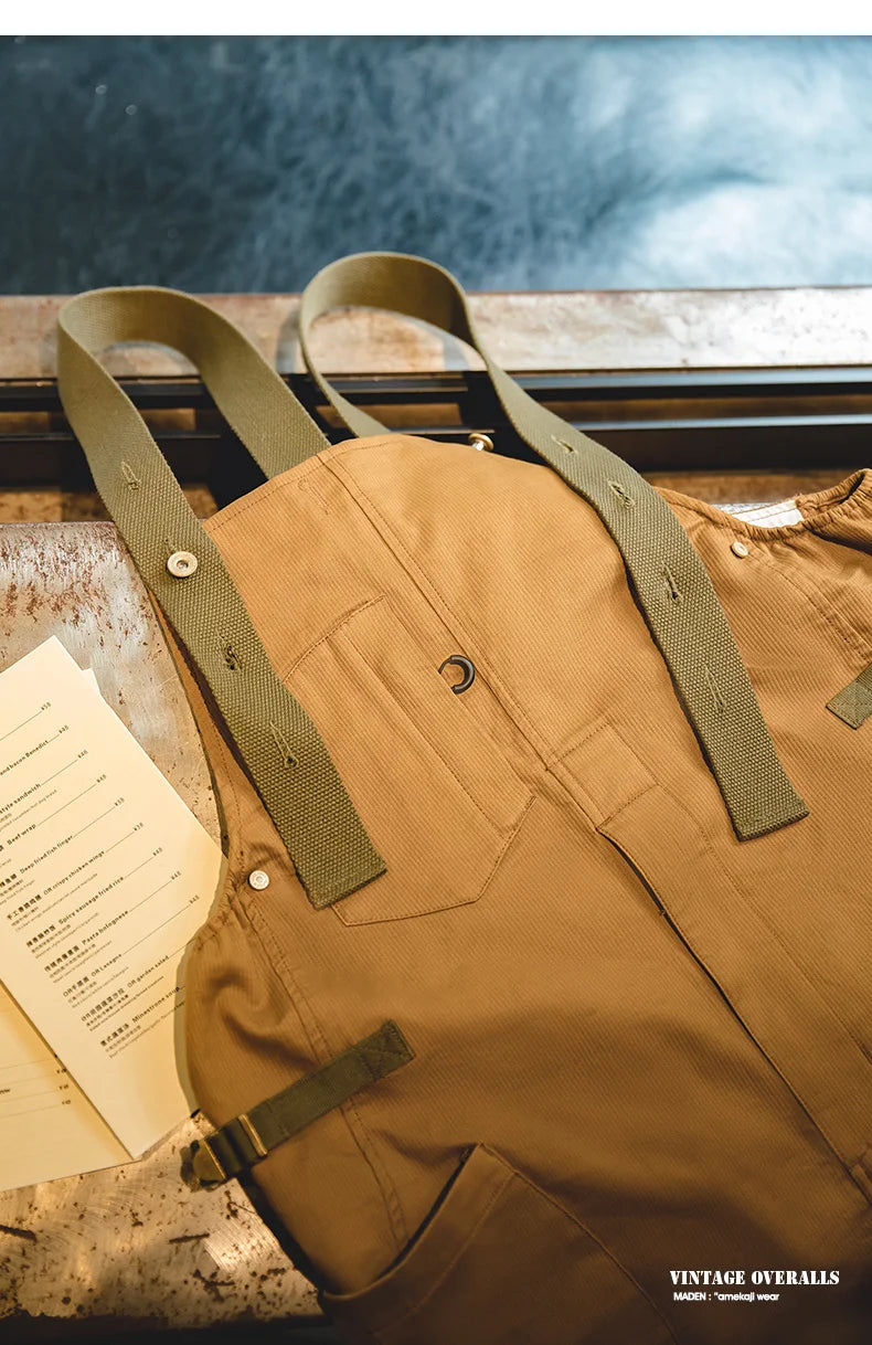Men's Retro Strap Pants | Casual Loose Fit Barrel Style Trousers
