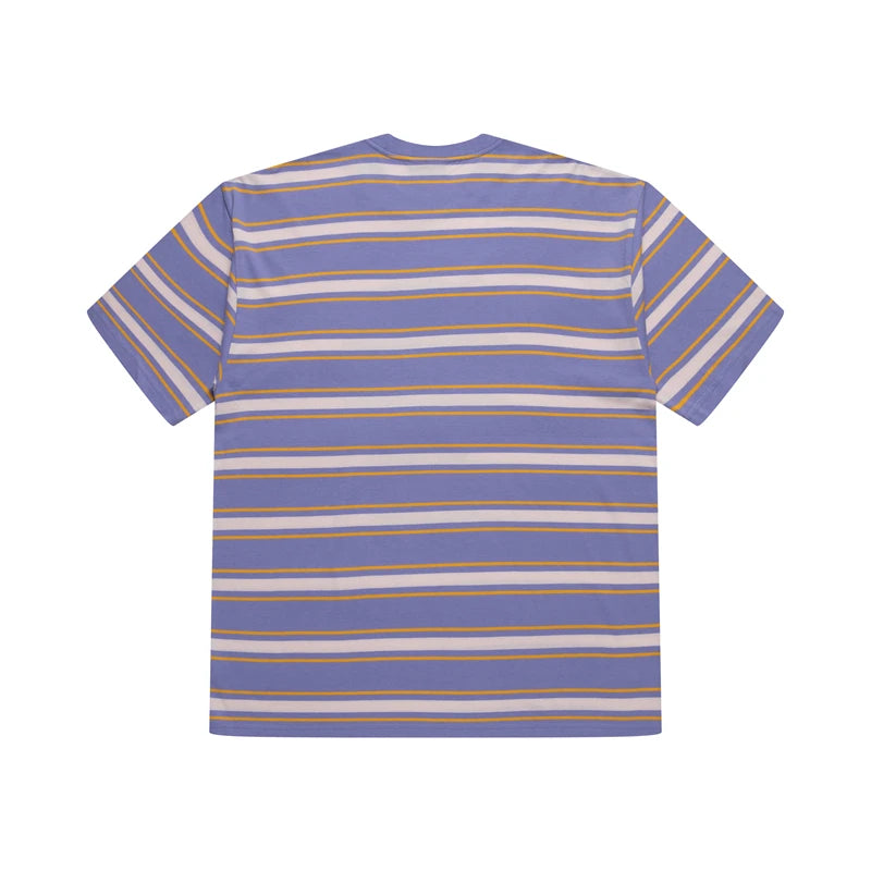 Men's Oversized Striped Dinosaur Smiley Print T-Shirt | Casual Cotton Tee
