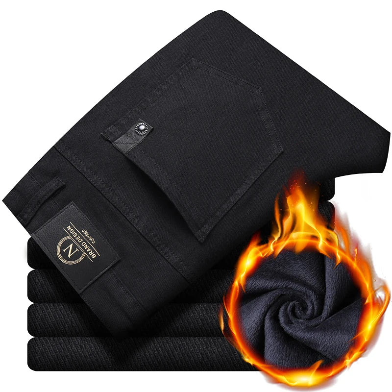 Men's Winter Fleece Pants | Thick Warm Casual Velvet Trousers