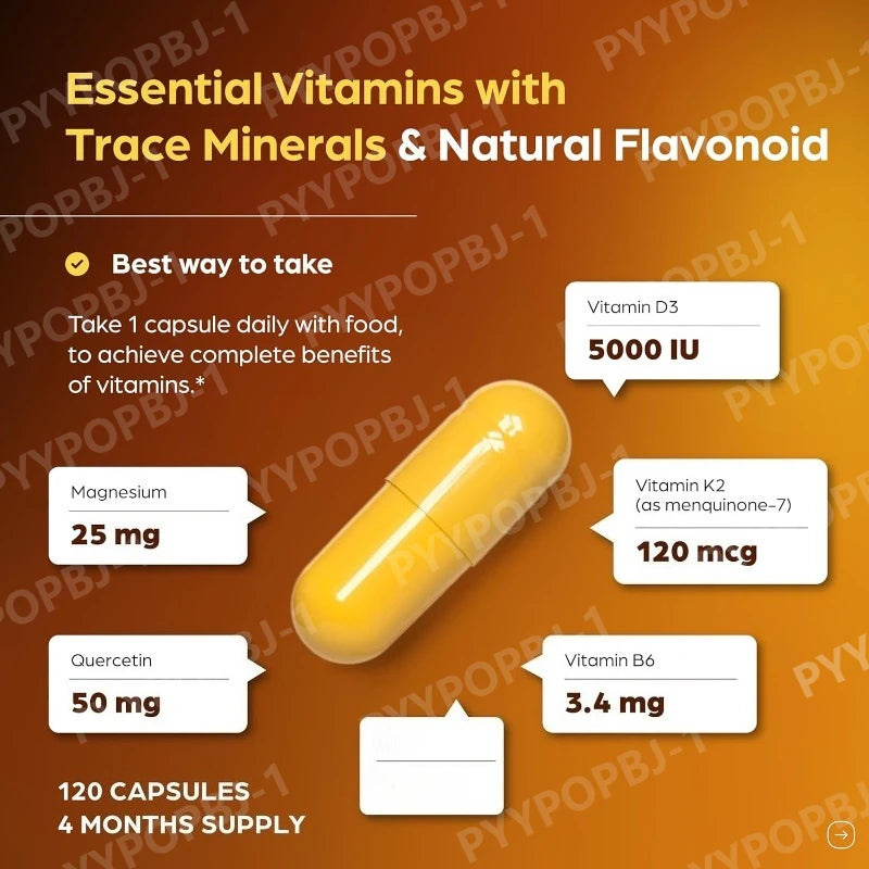 Vitamin D3 K2 Magnesium Supplements | Boost Immune Health