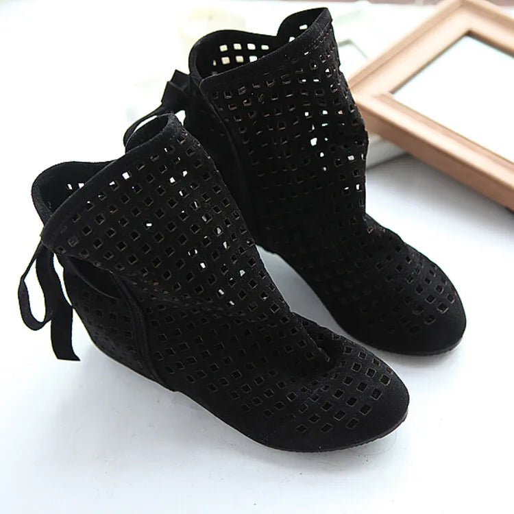Stylish Hollow Summer Booties | Trendy Women’s Openwork Boots