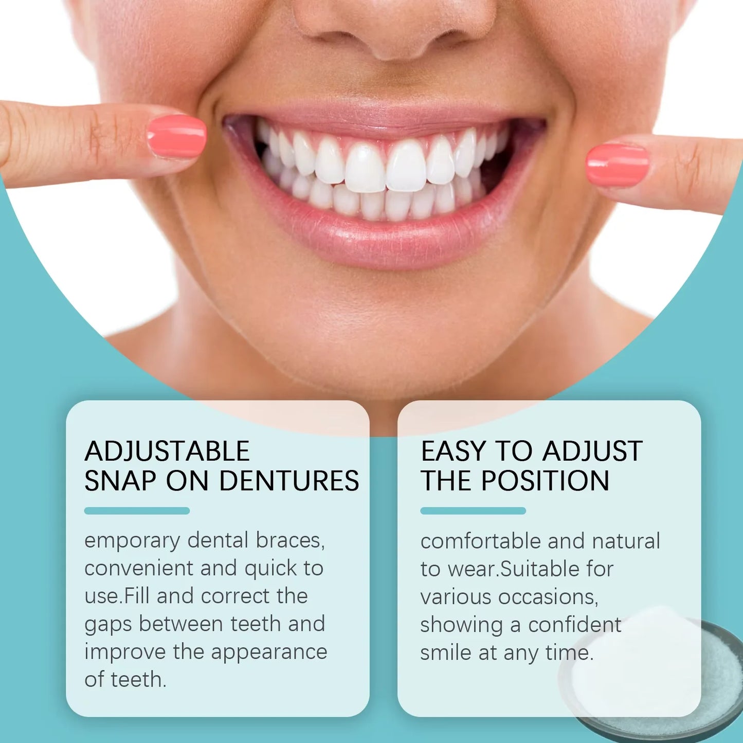 Snap On Smile Teeth – Temporary Silicone Dentures Set