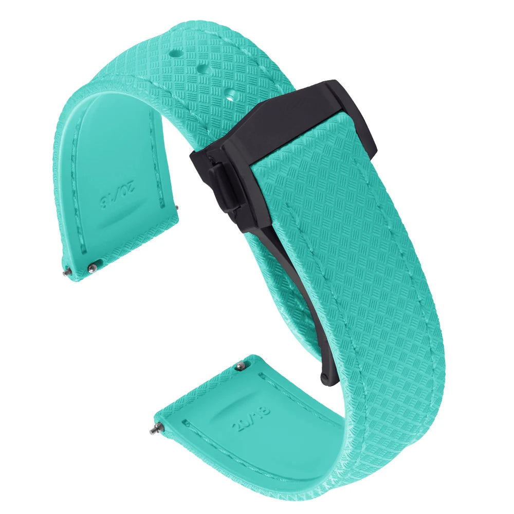 Universal Tropical FKM Rubber Watch Strap | Quick-Release Dive Bracelets