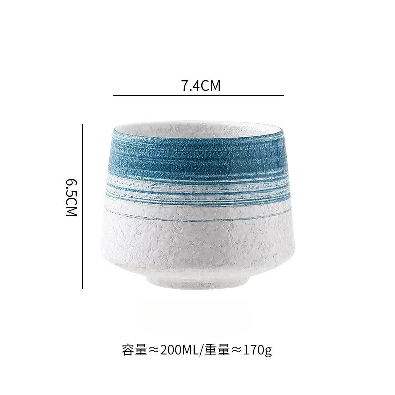 Tazas de café vintage de cerámica estilo japonés | Vajilla elegante