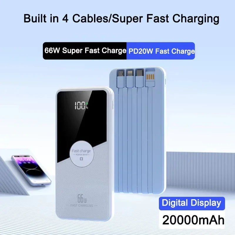 200000mAh Power Bank | Fast Charging Portable Battery Charger