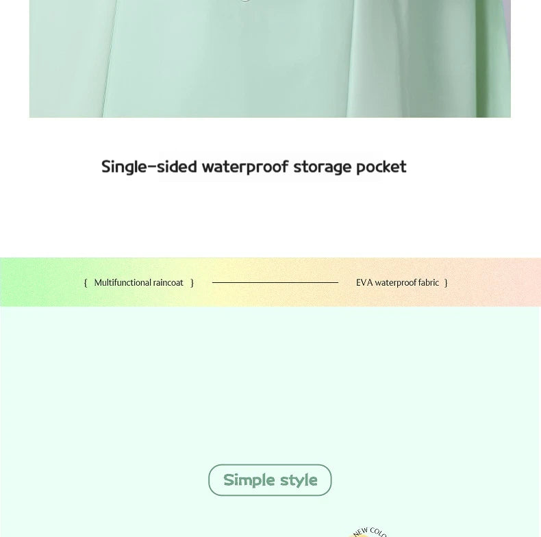 Long Full-Length Anti-Rainstorm Raincoat Poncho for Adults