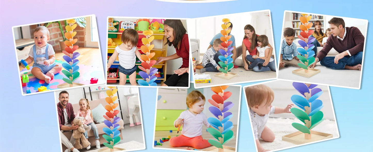 49PCS Wooden Marble Run Music Tree Toy | Fun Learning Game for Kids
