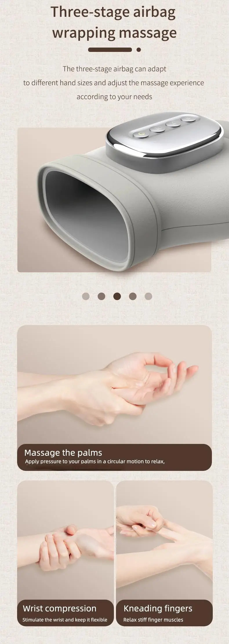 Airbag Compression Hand Massager | Relaxing Vibration Glove