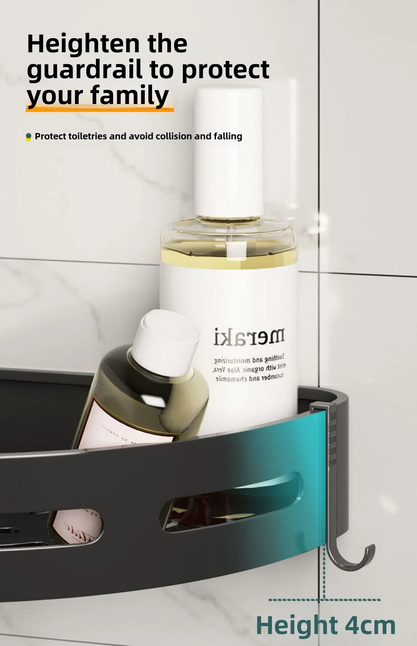 No Drill Shower Shelf | Strong Adhesive Bathroom Organizer