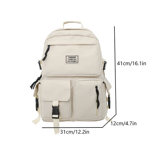 Mochila Universal de Nylon de Gran Capacidad para Computadora | Elegante y Funcional
