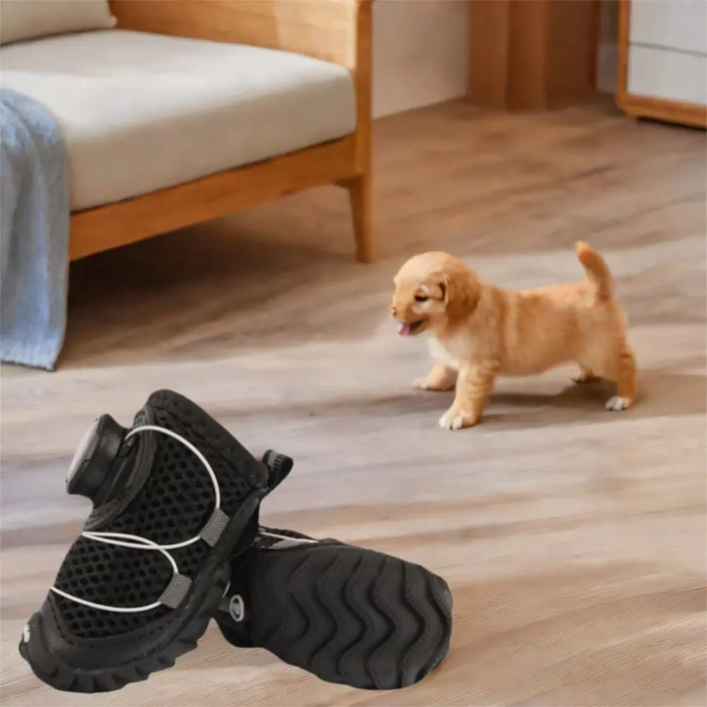 Adjustable Breathable Dog Mesh Shoes | Reflective Pet Boots Set