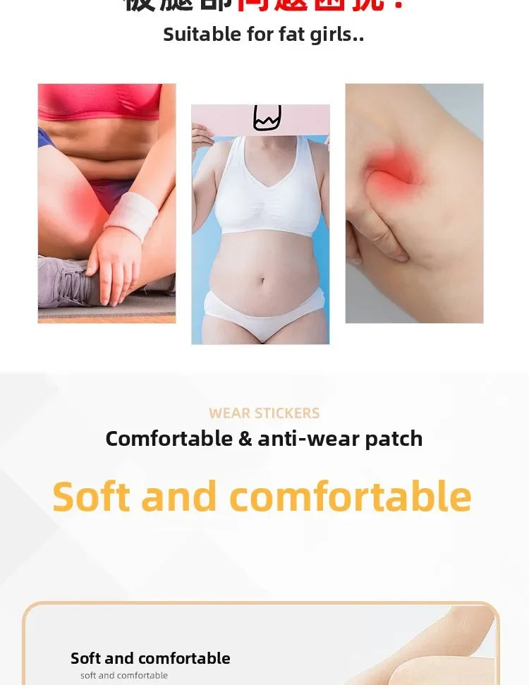 10Pcs Anti-Chafing Thigh Pads | Waterproof & Breathable Stickers